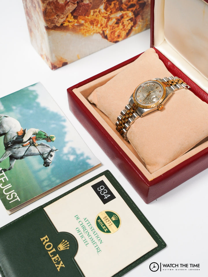 Rolex Datejust 31 68273 Silver Jubilee Diamond Stainless Steel & Yellow Gold - 1986