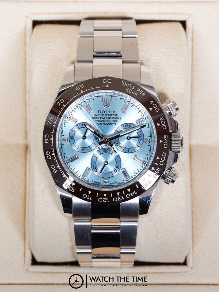 Rolex Daytona 116506 Ice Blue Baguette Platinum - 2019