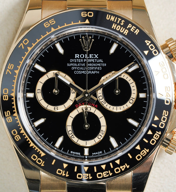Rolex Daytona 40 126518LN Black Oysterflex Yellow Gold - 2024
