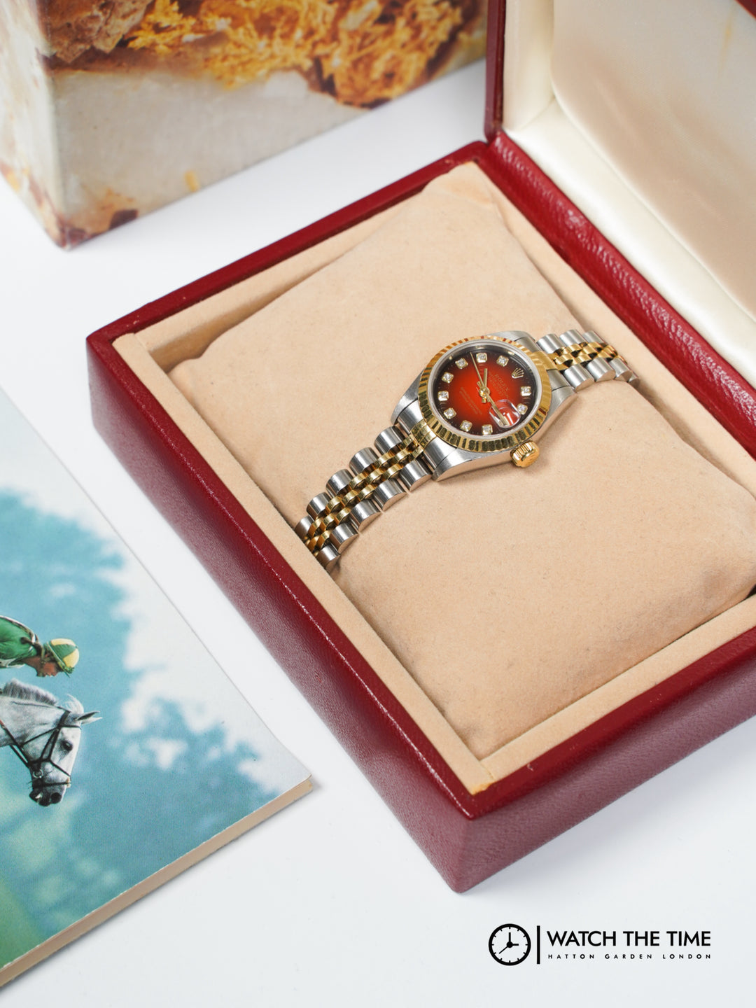 Rolex Datejust 26 69173 Red Diamond Steel & Yellow Gold - Unknown