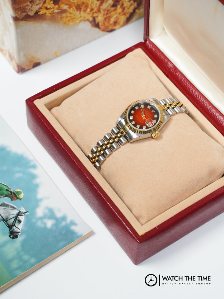 Rolex Datejust 26 69173 Red Diamond Steel & Yellow Gold - Unknown
