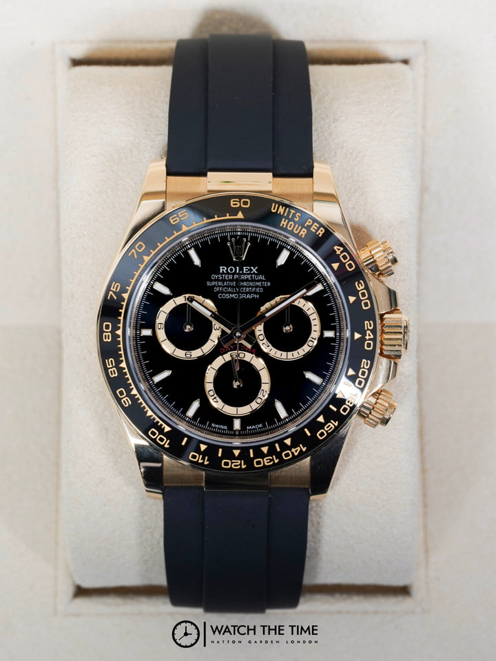 Rolex Daytona 40 126518LN Black Oysterflex Yellow Gold - 2024