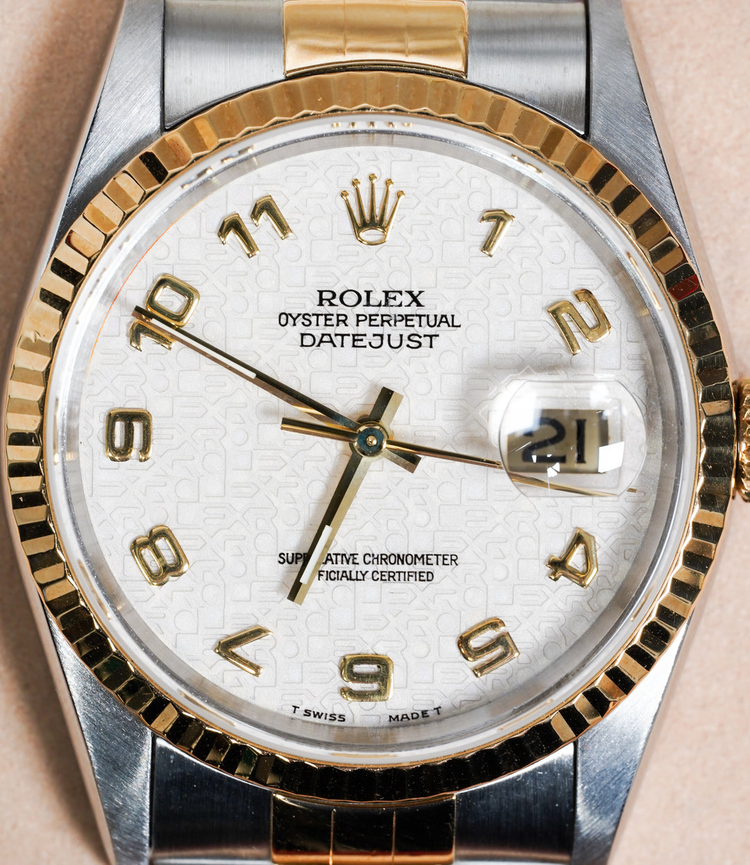 Rolex Datejust 36 16233 White Jubilee Steel & Yellow Gold - 1996