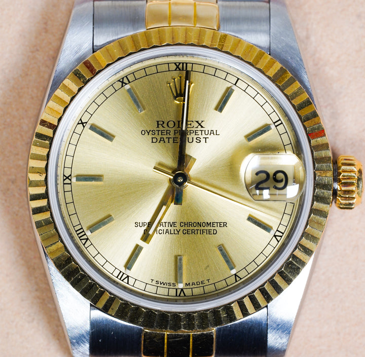 Rolex Datejust 31 68273 Champagne Steel & Yellow Gold - 1990