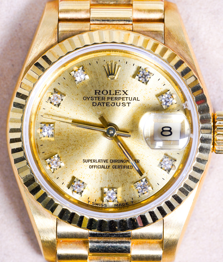 Rolex Datejust 26 69178 Champagne Diamond Yellow Gold - 1993