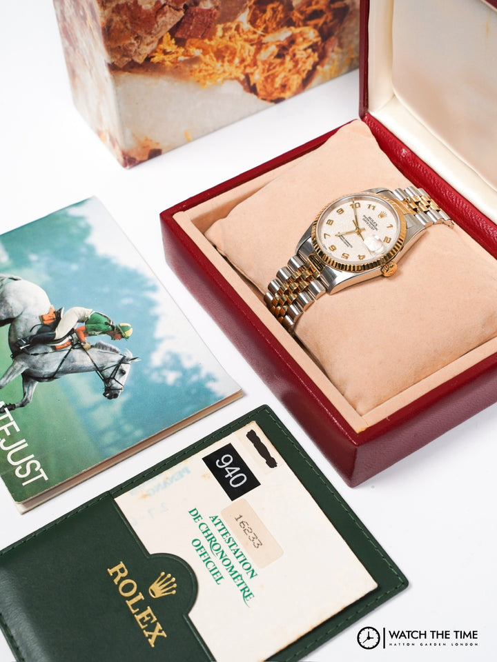 Rolex Datejust 36 16233 White Jubilee Steel & Yellow Gold - 1996