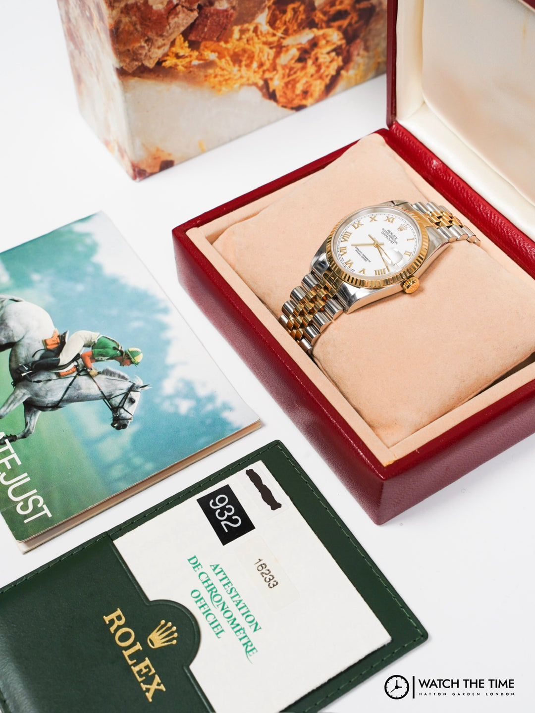 Rolex Datejust 36 16233 White Roman Steel & Yellow Gold - 2000