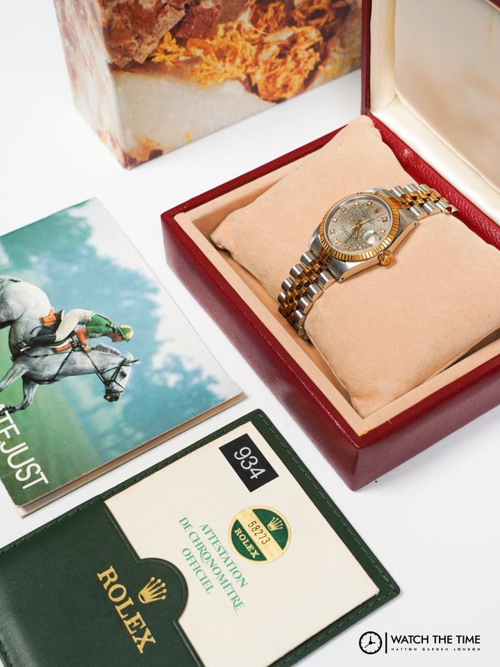 Rolex Datejust 31 68273 Grey Jubilee Diamond Steel & Yellow Gold - 1986