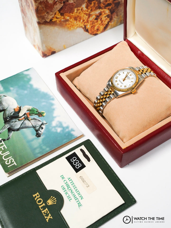 Rolex Datejust 31 68273 White Roman Steel & Yellow Gold - 1993