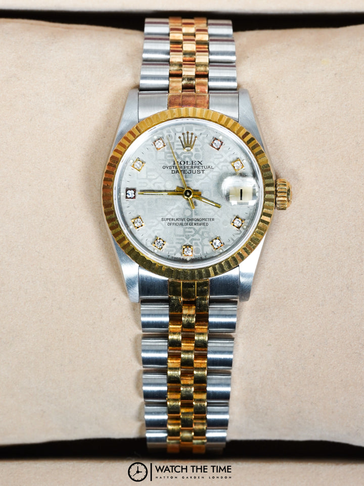 Rolex Datejust 31 68273 Grey Jubilee Diamond Steel & Yellow Gold - 1986