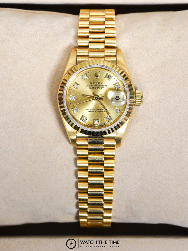 Rolex Datejust 26 69178 Champagne Diamond Yellow Gold - 1993
