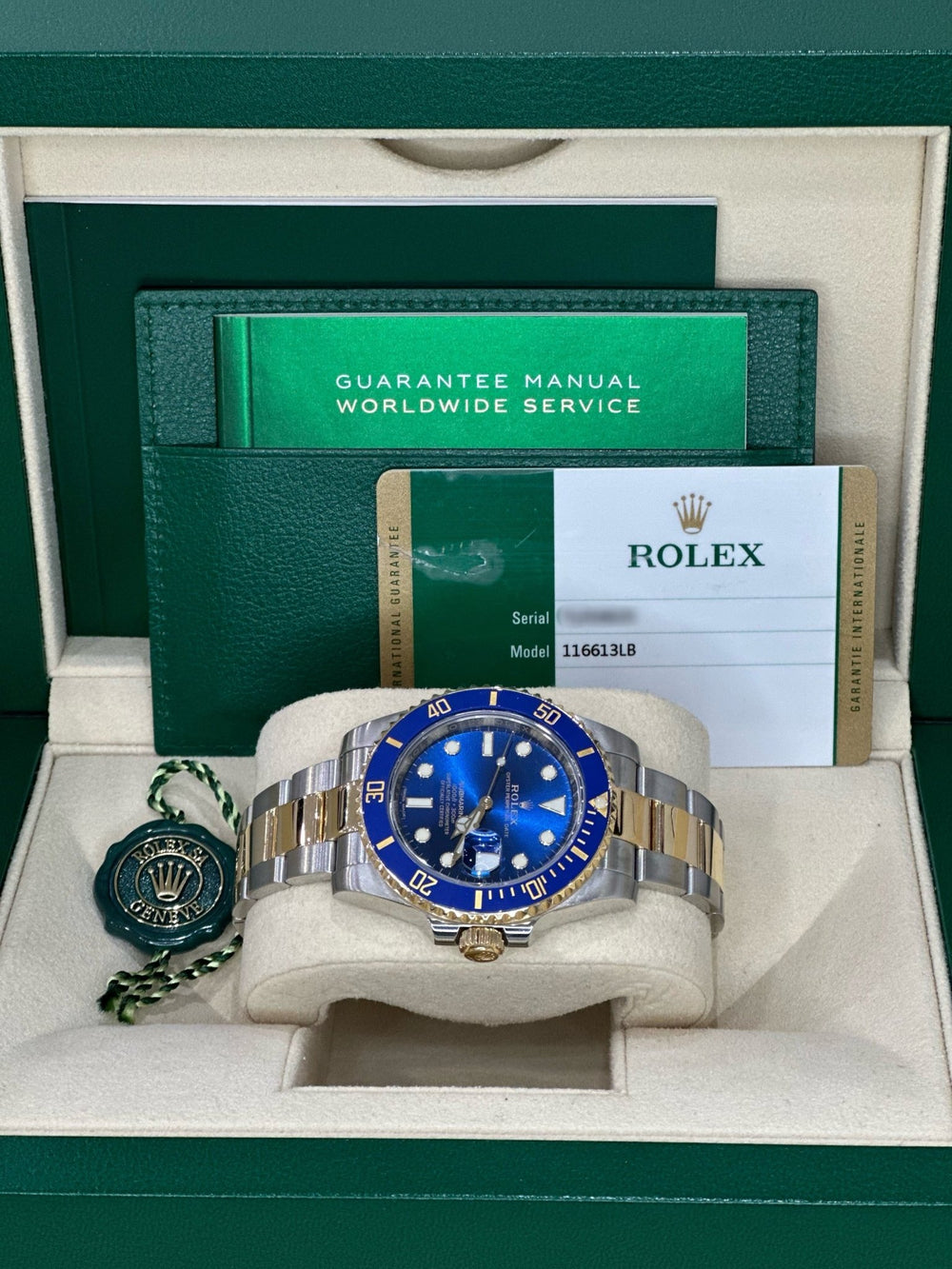 Blue Steel n Gold Submariner 40mm - WatchTheTime NEW