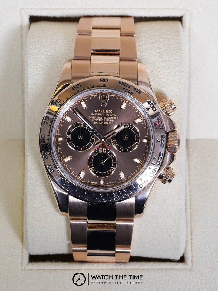 Rolex Daytona 116505 Chocolate Chronograph Rose Gold - 2018