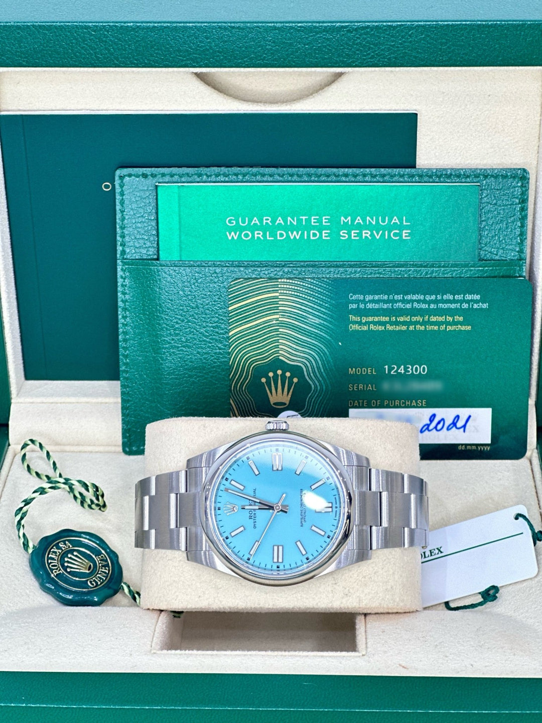 Turquoise Blue OP 41mm - WatchTheTime NEW