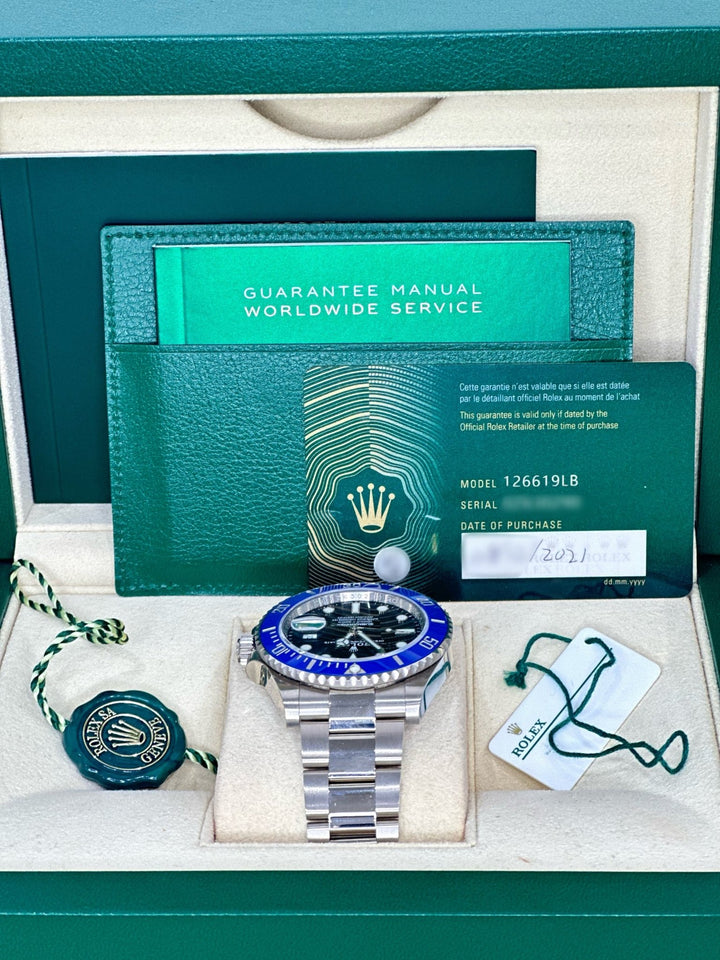 White Gold Blue Submariner 41mm - WatchTheTime NEW