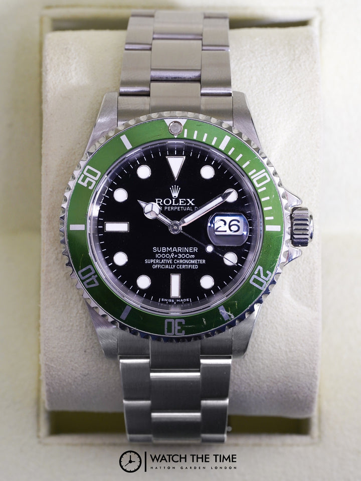 Rolex Submariner KERMIT 16610 Black Stainless Steel - 2005