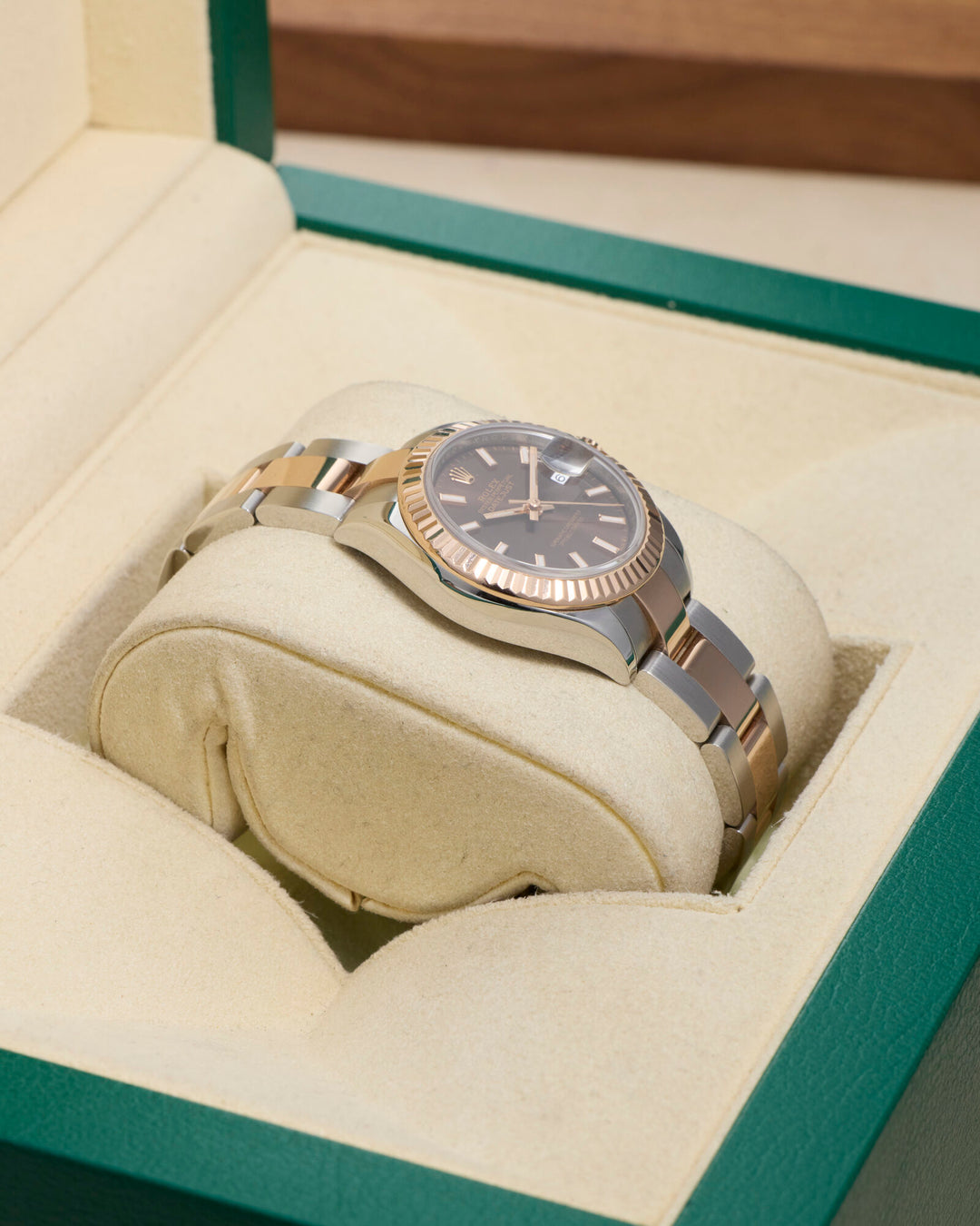 Rolex Datejust 28 Chocolate Stainless Steel & Rose Gold 2019 - 279171