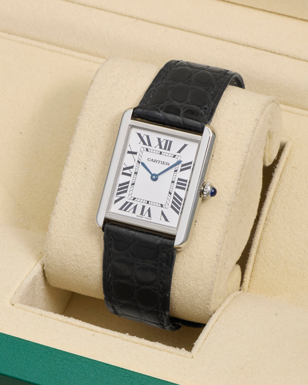Cartier Tank Solo White Roman Dial Stainless Steel Unknown - 2715