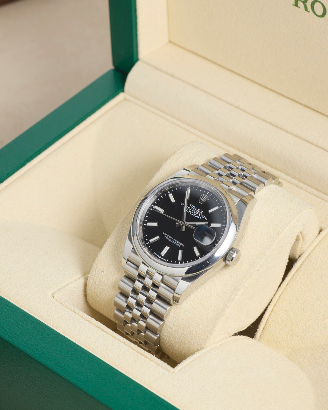 Rolex Datejust 36 Black Baton Stainless Steel 2020 - 126200