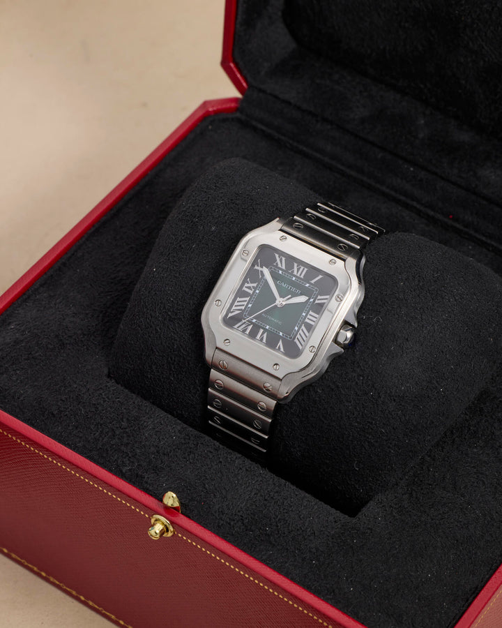 Cartier Santos De Cartier 35 Green Stainless Steel 2024 - WSSA0061
