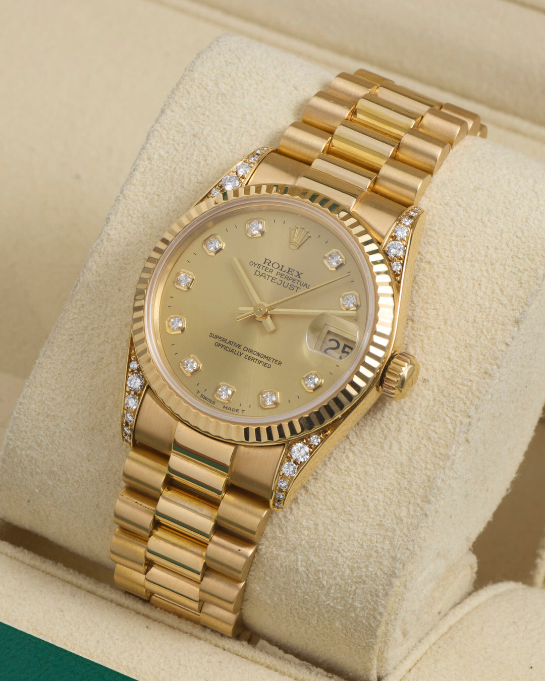 Rolex Datejust 31 Champagne Diamond Dot Yellow Gold 1992 - 68238