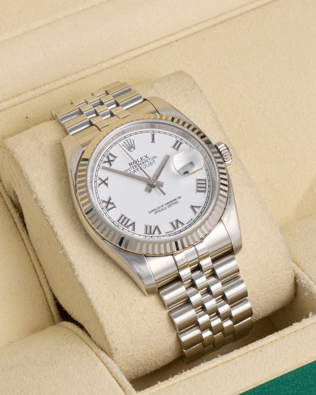 Rolex Datejust 36 White Stainless Steel White Gold 2014 - 116234