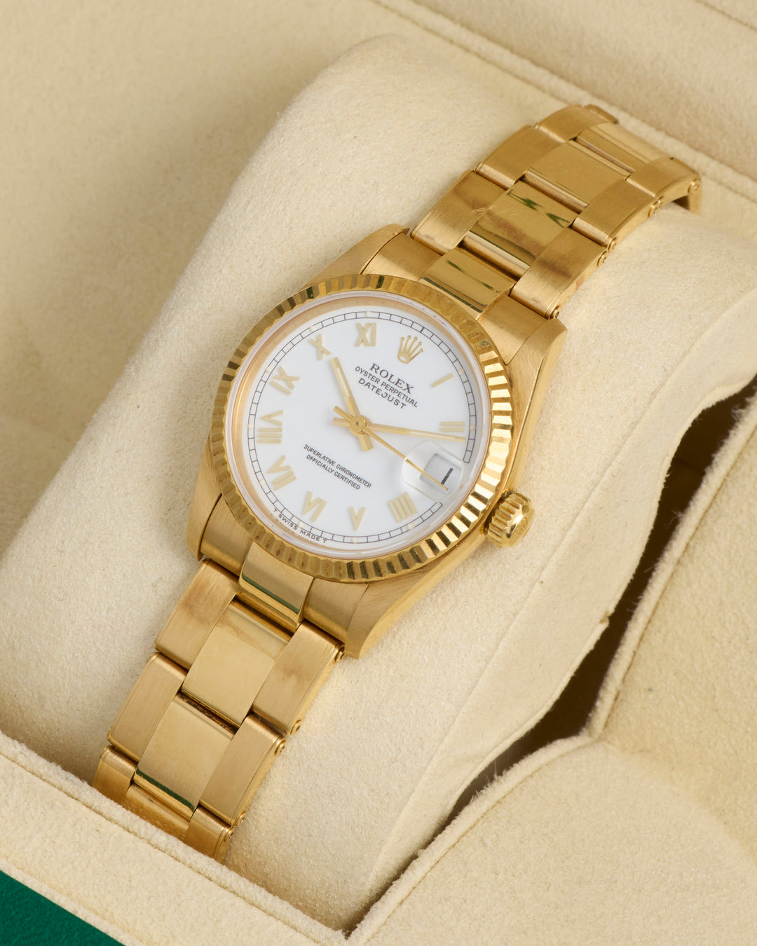 Rolex Datejust 31 White Roman Yellow Gold 1997 - 68278