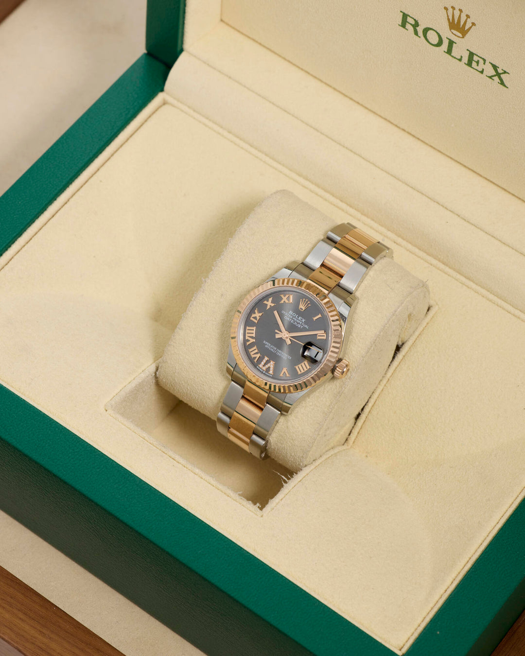 Rolex Datejust 31 Rhodium Roman Diamond 6 Stainless Steel & Rose Gold 2021 - 278271