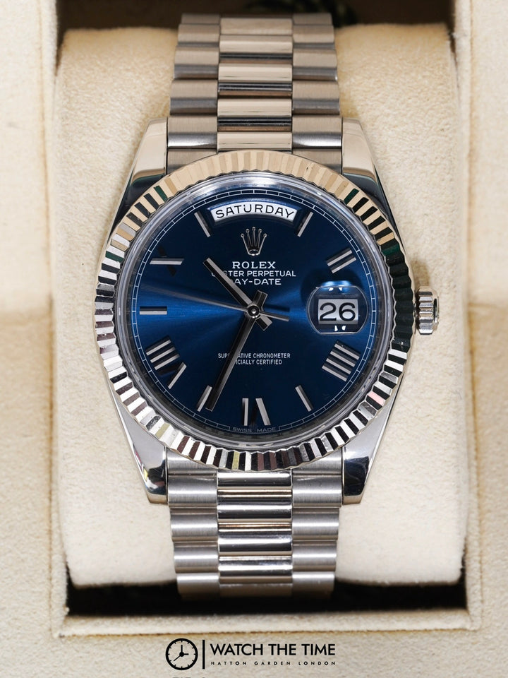 Rolex Day-Date 228239 Blue Roman Dial 40 - 2018