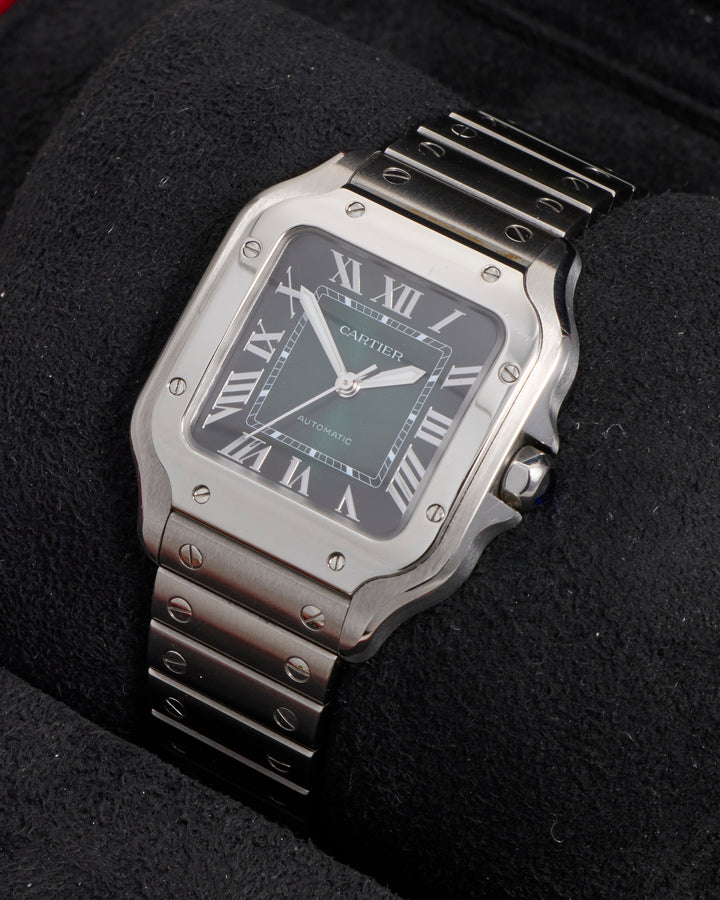 Cartier Santos De Cartier 35 Green Stainless Steel 2024 - WSSA0061
