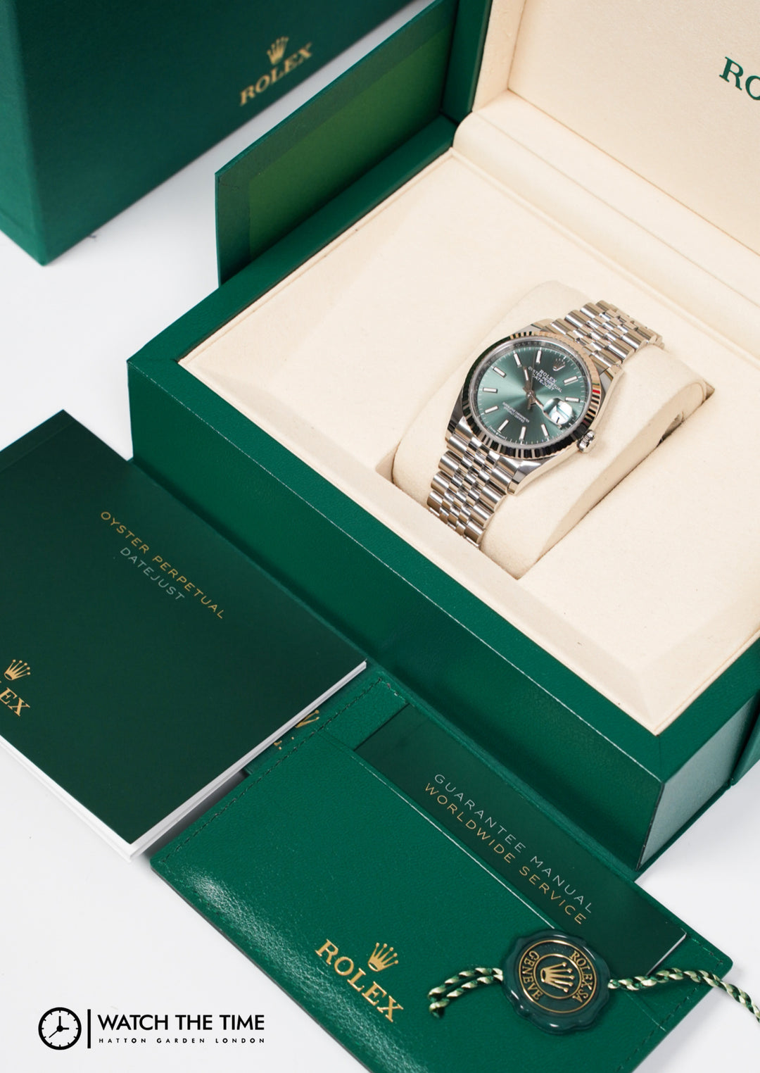 Rolex Datejust 126234 Mint Green Dial Stainless Steel & White Gold - 2025
