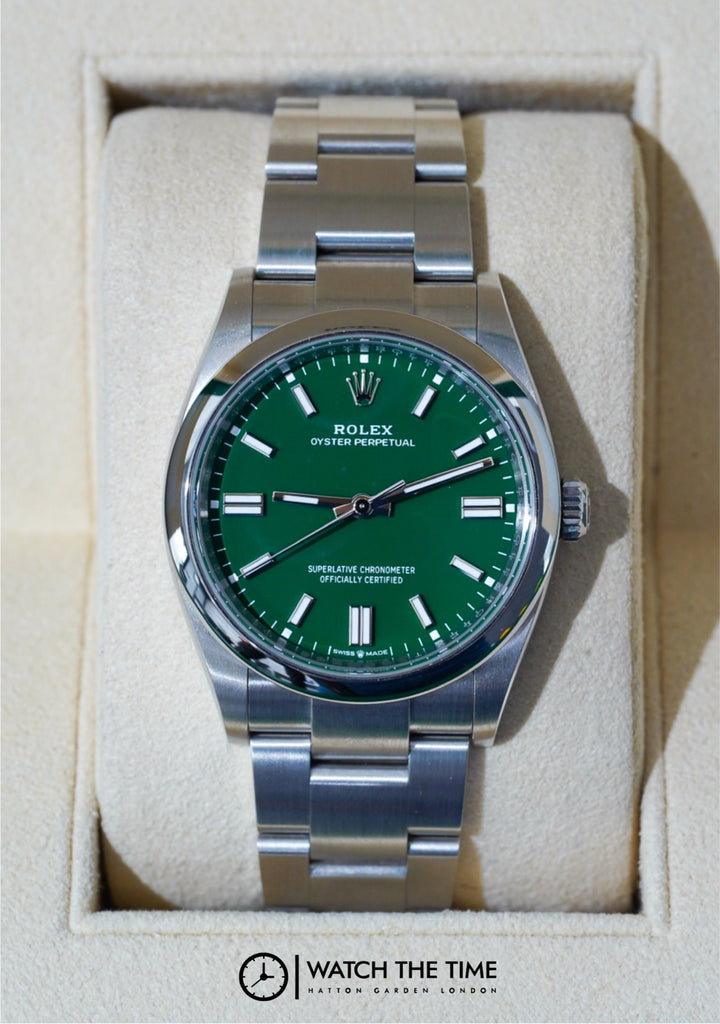 Rolex Oyster Perpetual Green Stainless Steel 36 mm - 126000