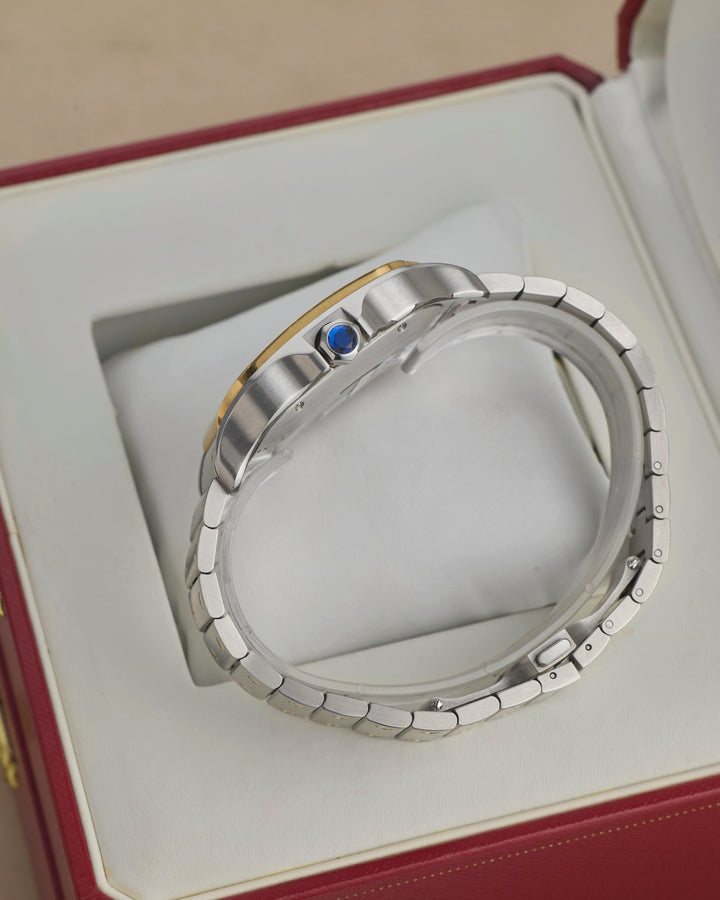 Cartier Santos 43 White Stainless Steel Yellow Gold WS2A008