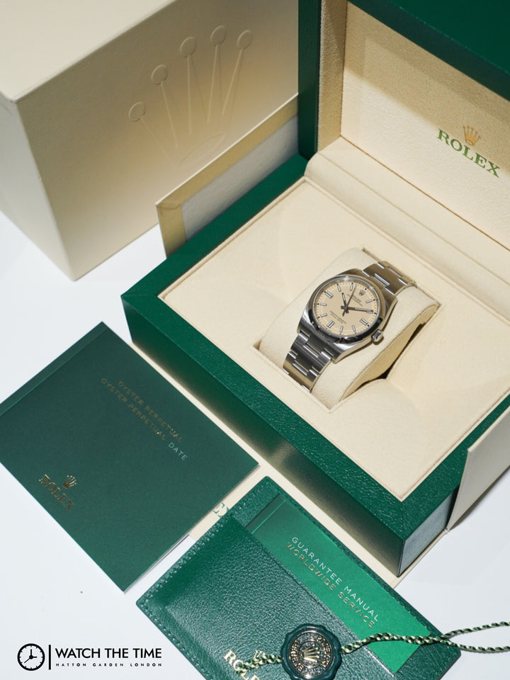 Rolex Oyster Perpetual Beige Stainless Steel 36 mm - 126000 - 2025