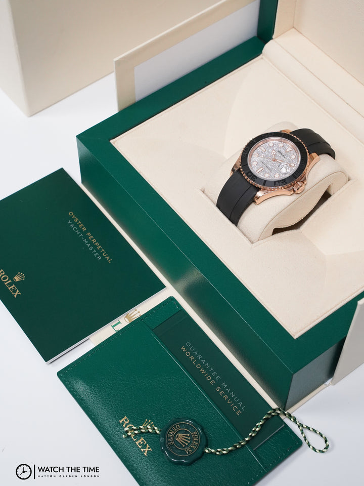 Rolex Yacht-Master 40 Paved Diamond Dial Rose Gold 126655 - 2021