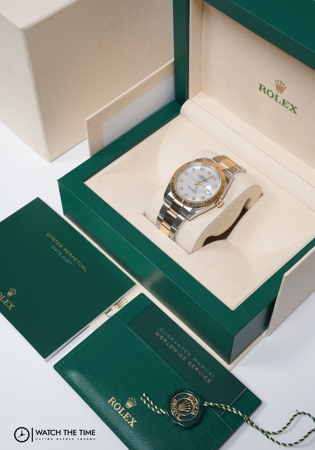 Rolex Datejust 41 Mother Of Pearl Diamond Stainless Steel Yellow Gold 41 mm -126333