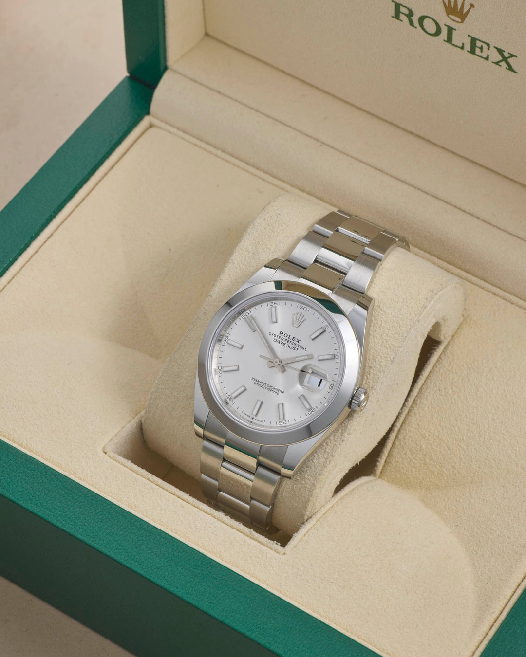 Rolex Datejust 41 Silver Baton Stainless Steel 2026 - 126300