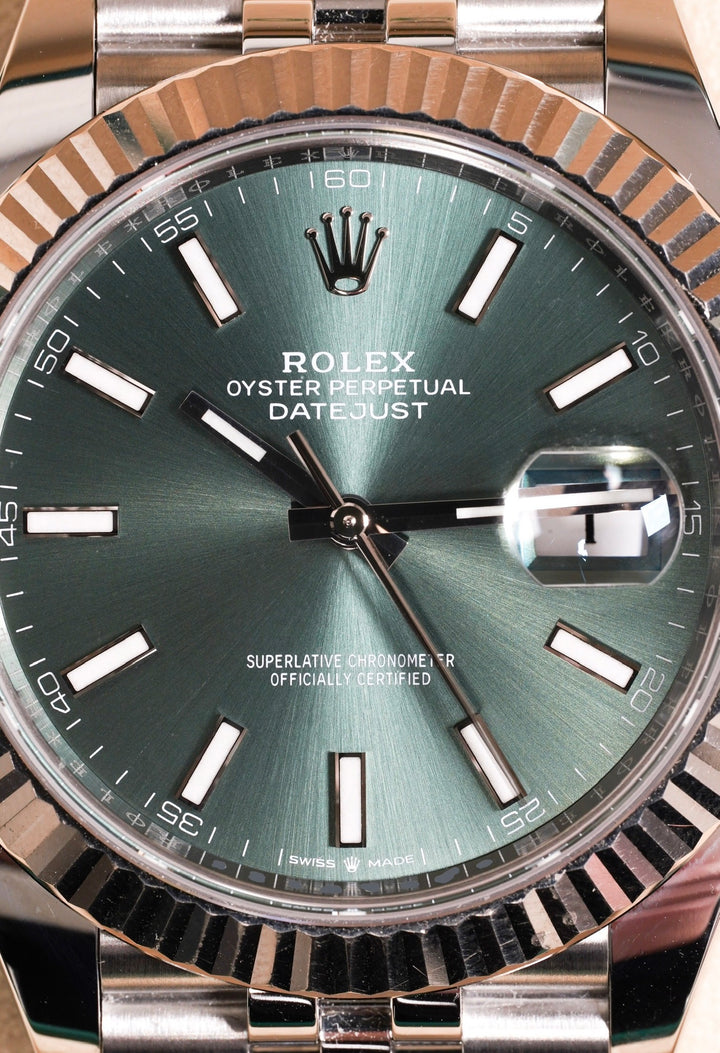 Rolex Datejust 41 126334 Mint Green Stainless Steel - 2023