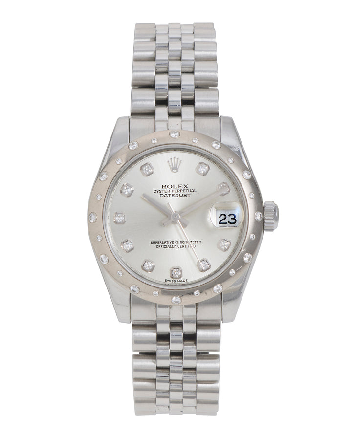 Rolex Datejust 31 Silver Diamond Dot Stainless Steel 2014 - 178344