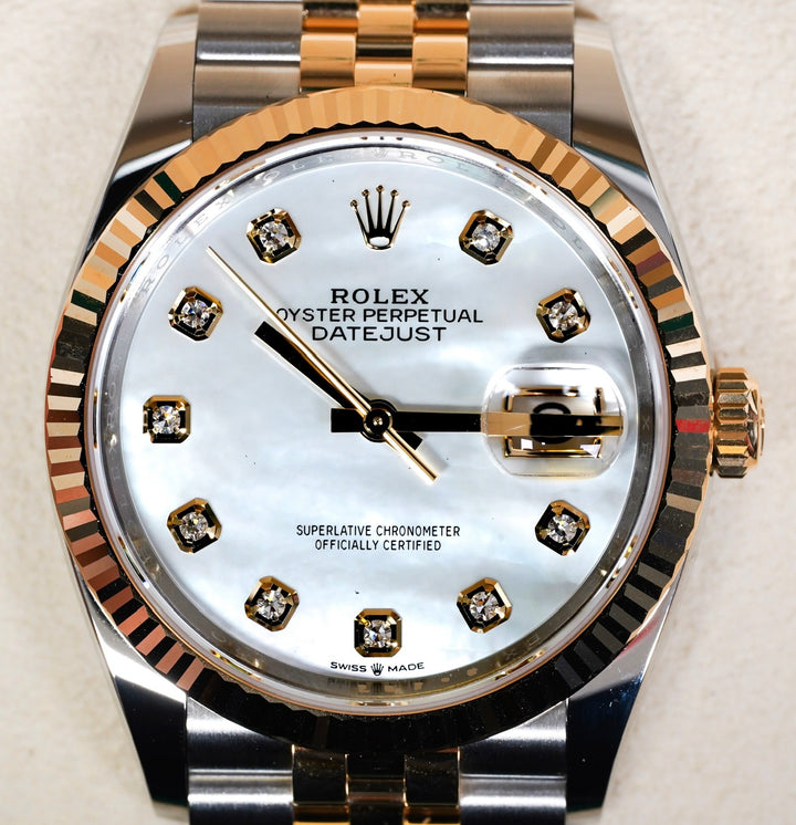 Rolex Datejust 36 126233 Mother Of Pearl Diamond Stainless Steel & Yellow Gold - 2025