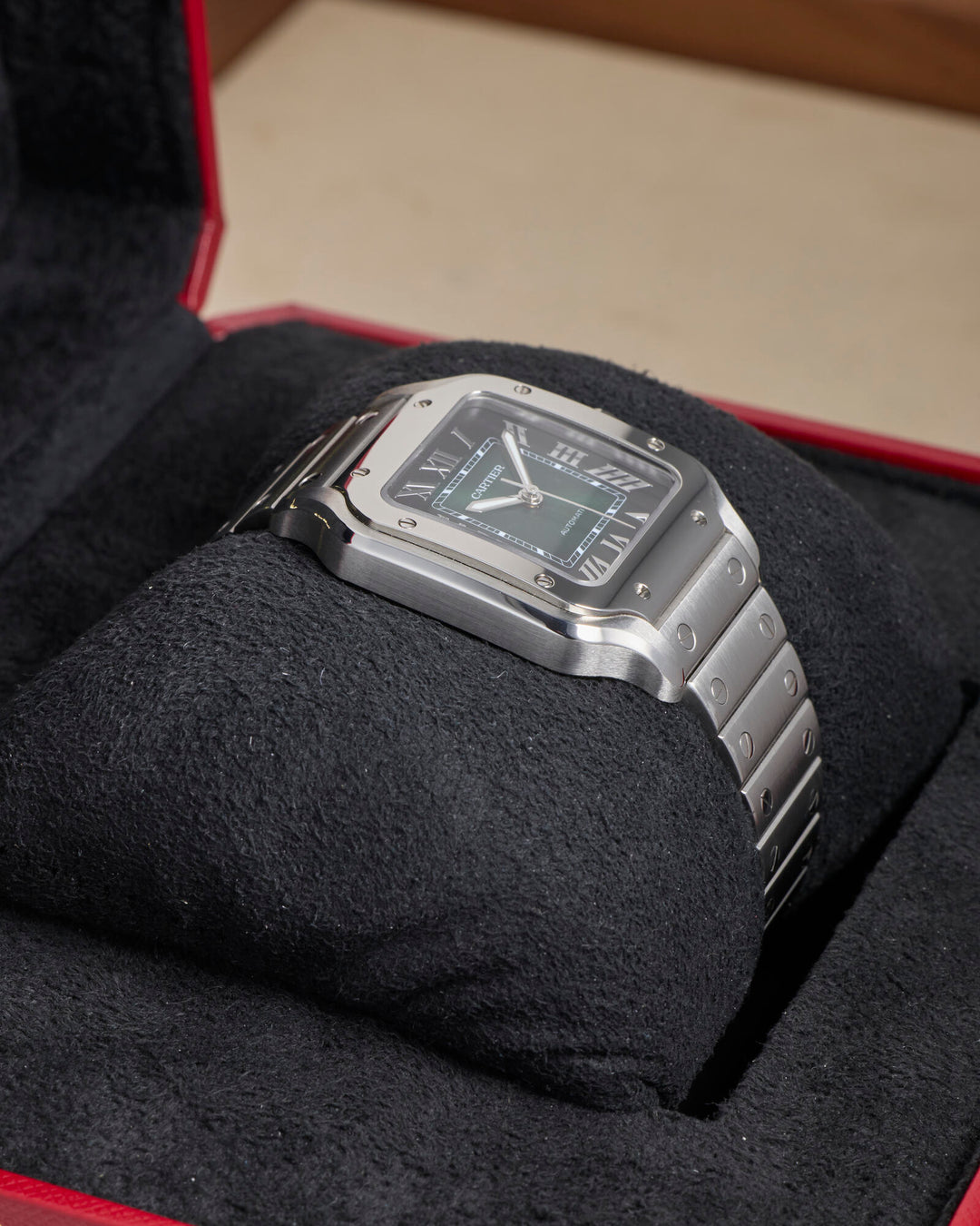 Cartier Santos De Cartier 35.1 Green Stainless Steel Unknown - WSSA0061