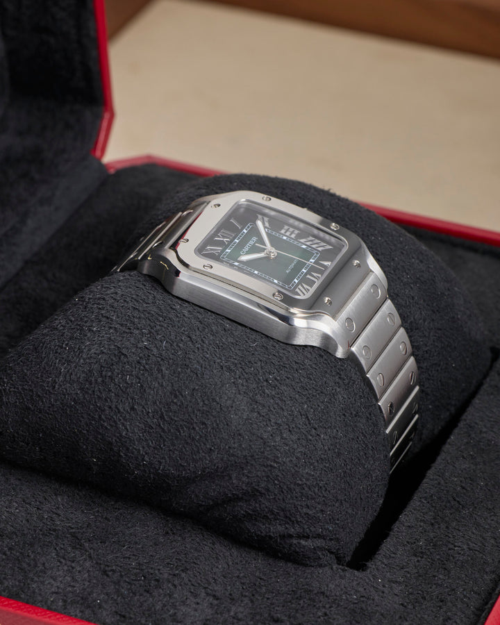Cartier Santos De Cartier 35.1 Green Stainless Steel Unknown - WSSA0061