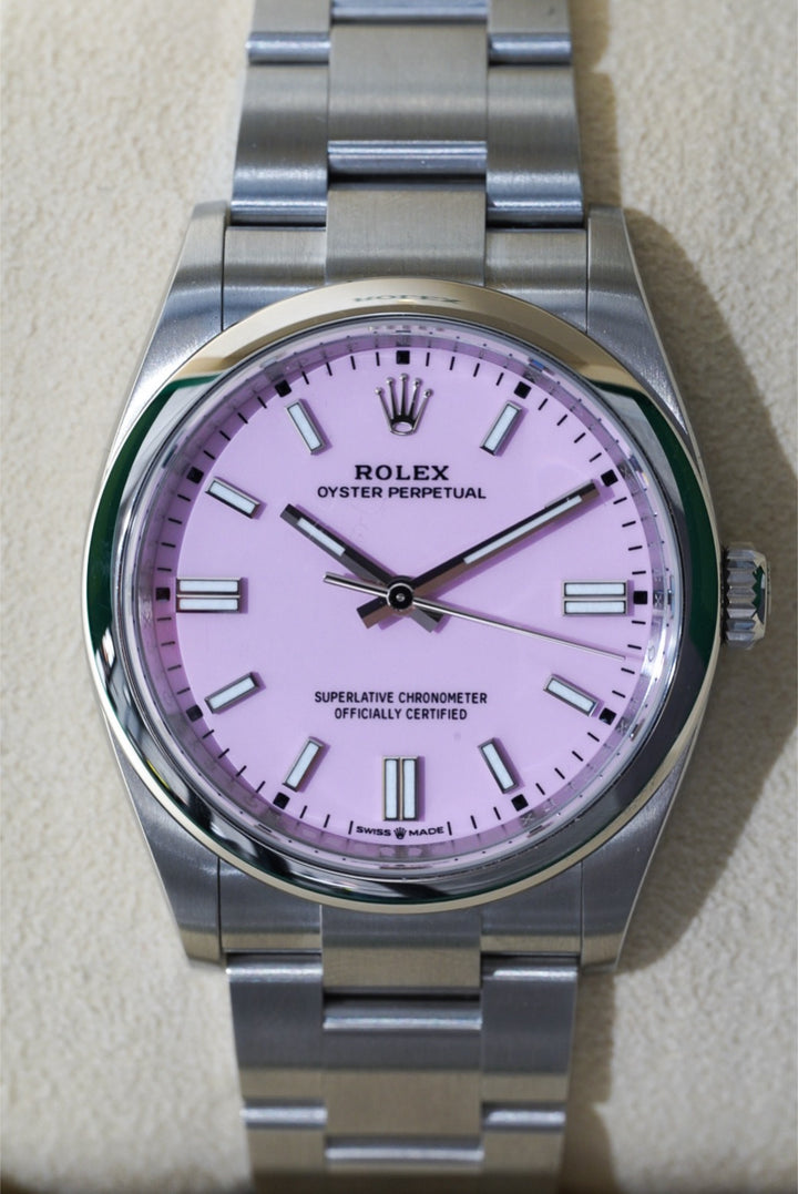 Rolex Oyster Perpetral Candy Pink Stainless Steel 36 mm - 126000 - 2024