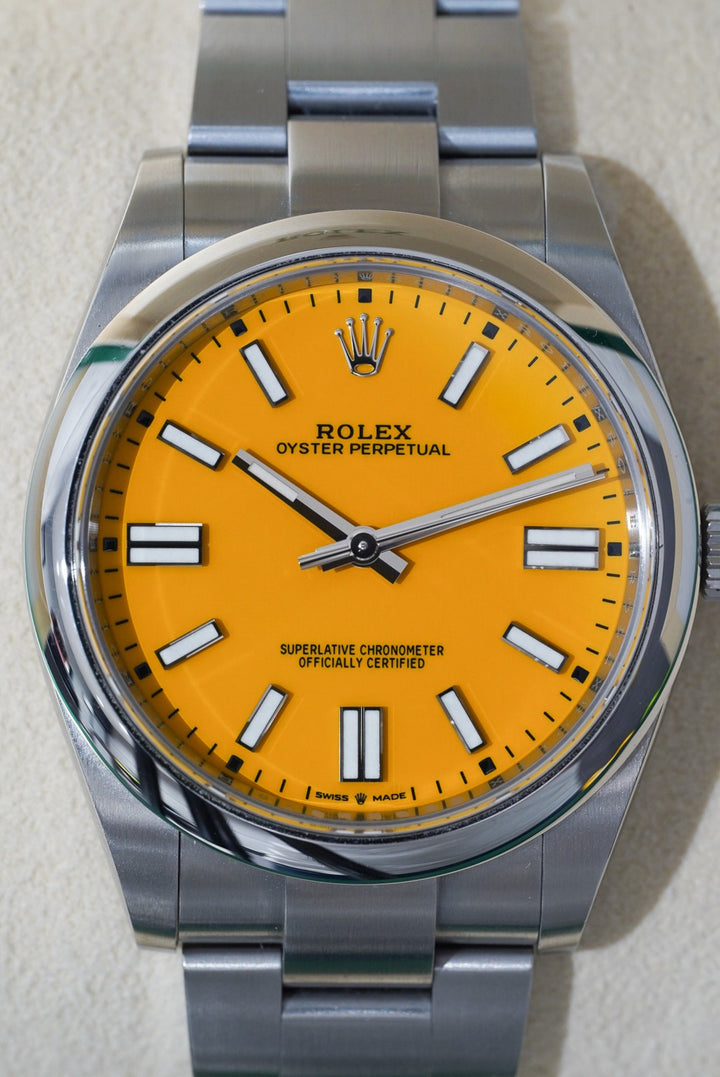 Rolex Oyster Perpetual Yellow Stainless Steel 41 mm - 124300