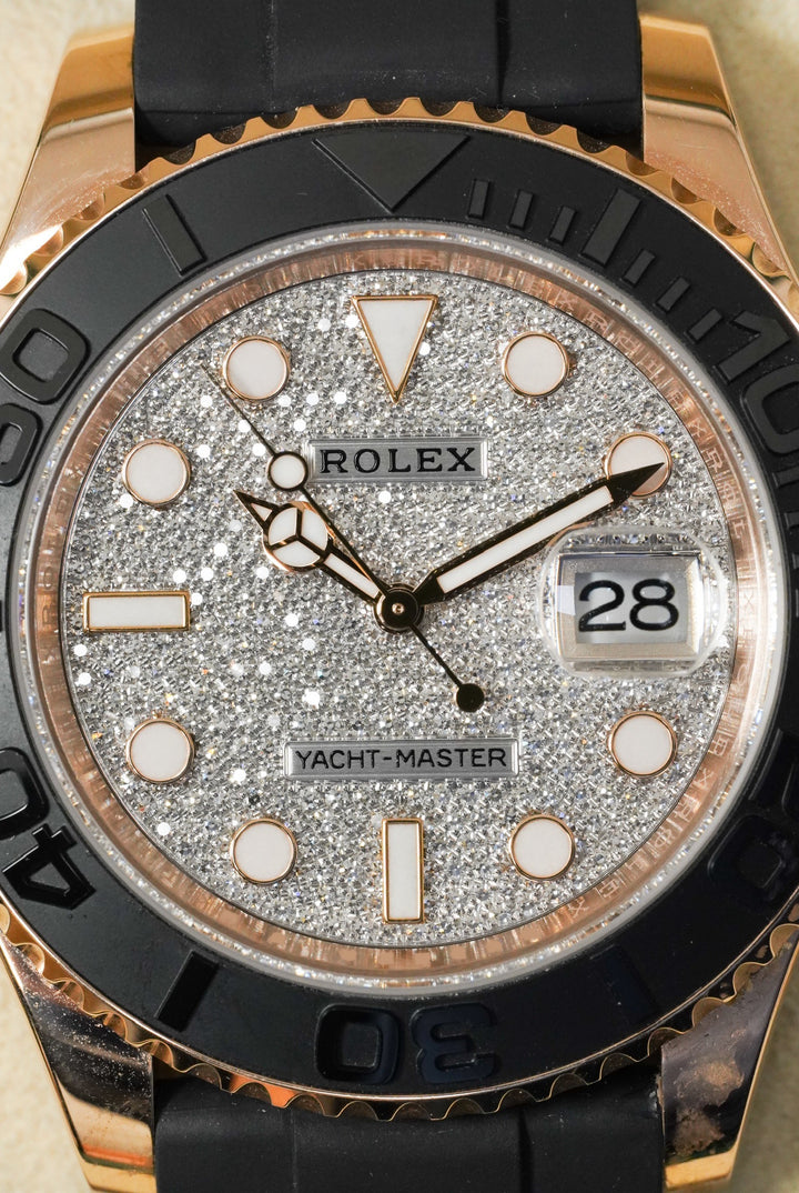 Rolex Yacht-Master 40 Paved Diamond Dial Rose Gold 126655 - 2021