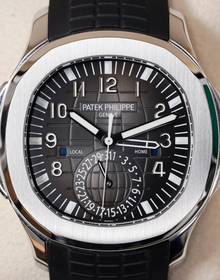 Patek Philippe Aquanaut Travel Time Black Stainless Steel  40.5 mm - 5164A - 2015