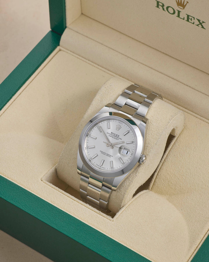 Rolex Datejust 41 Silver Baton Stainless Steel 2026 - 126300