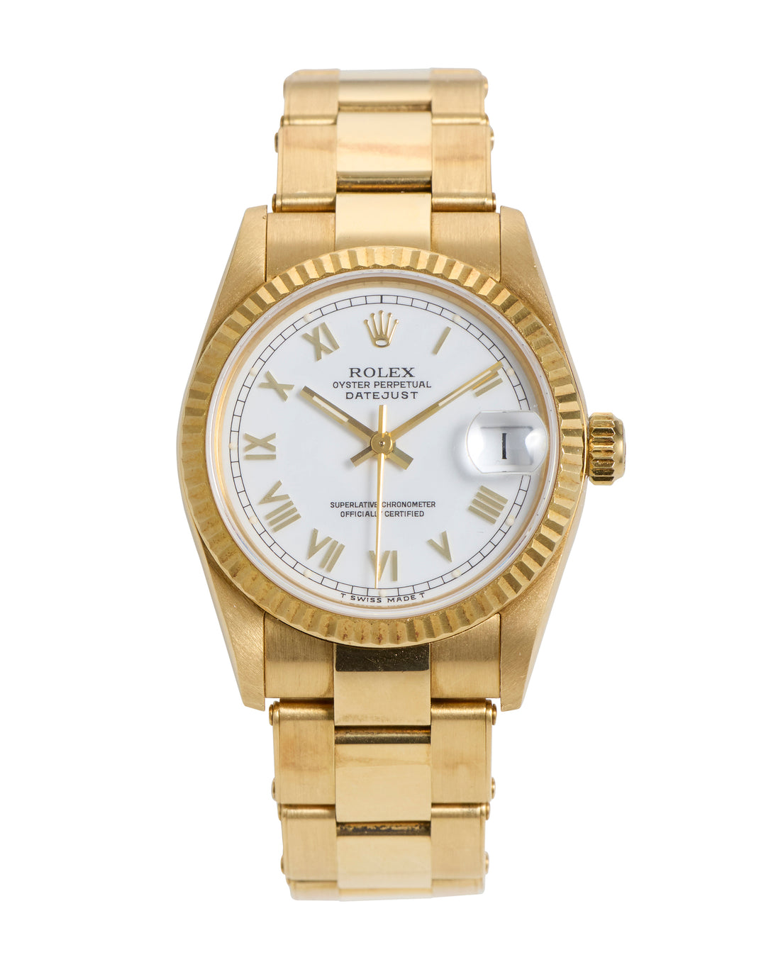 Rolex Datejust 31 White Roman Yellow Gold 1997 - 68278
