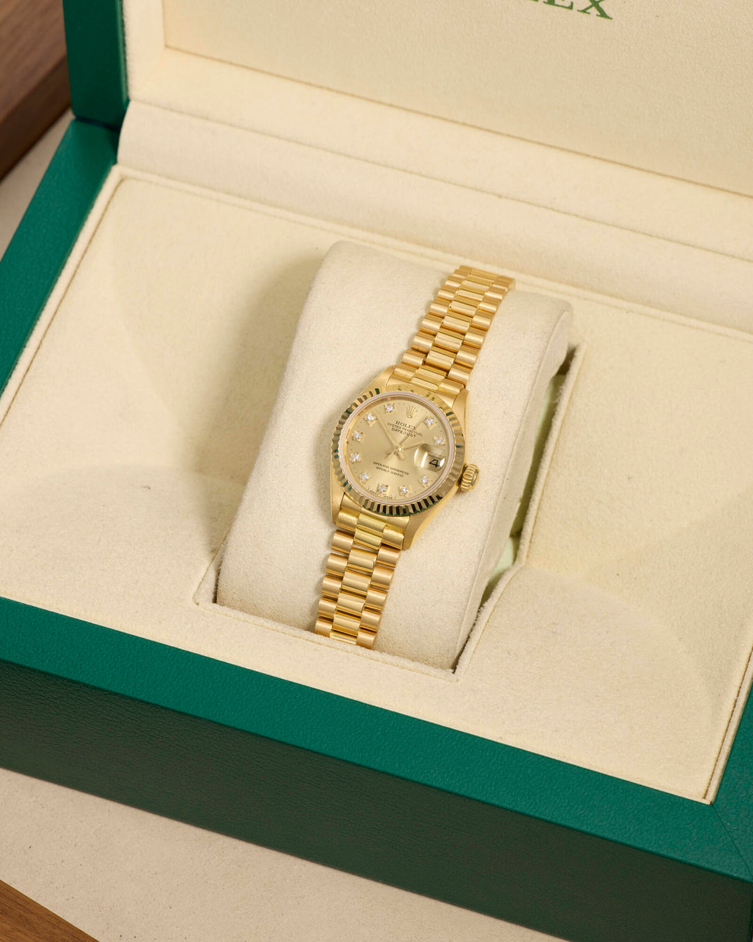 Rolex Datejust 26 Champagne Diamond Dot Yellow Gold 1990 - 69178