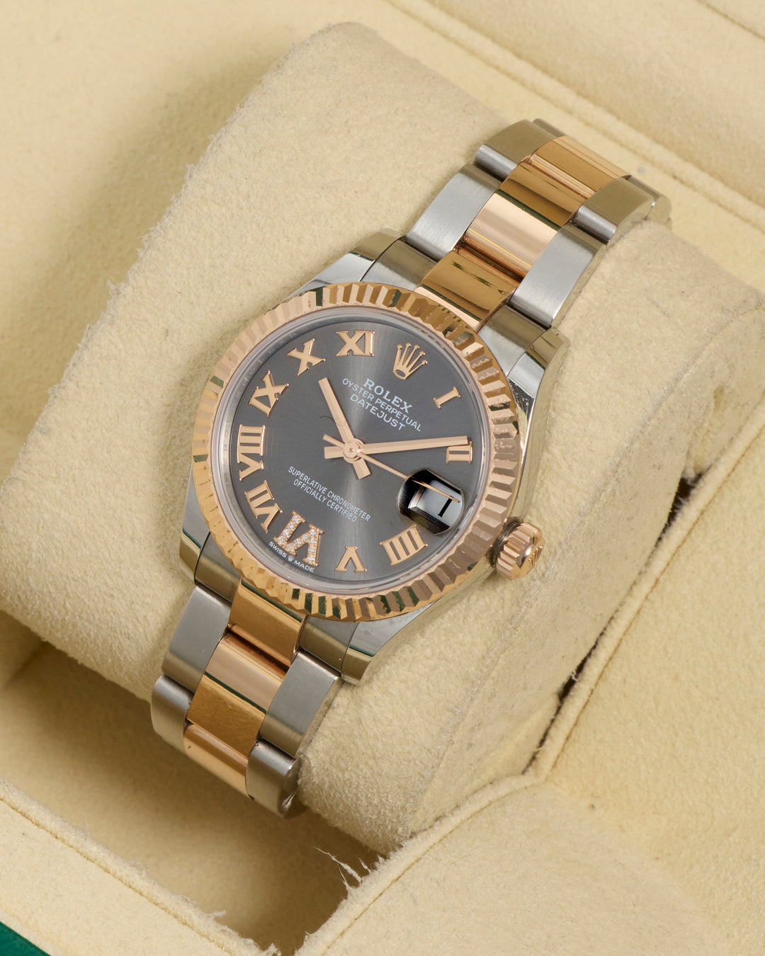 Rolex Datejust 31 Rhodium Roman Diamond 6 Stainless Steel & Rose Gold 2021 - 278271